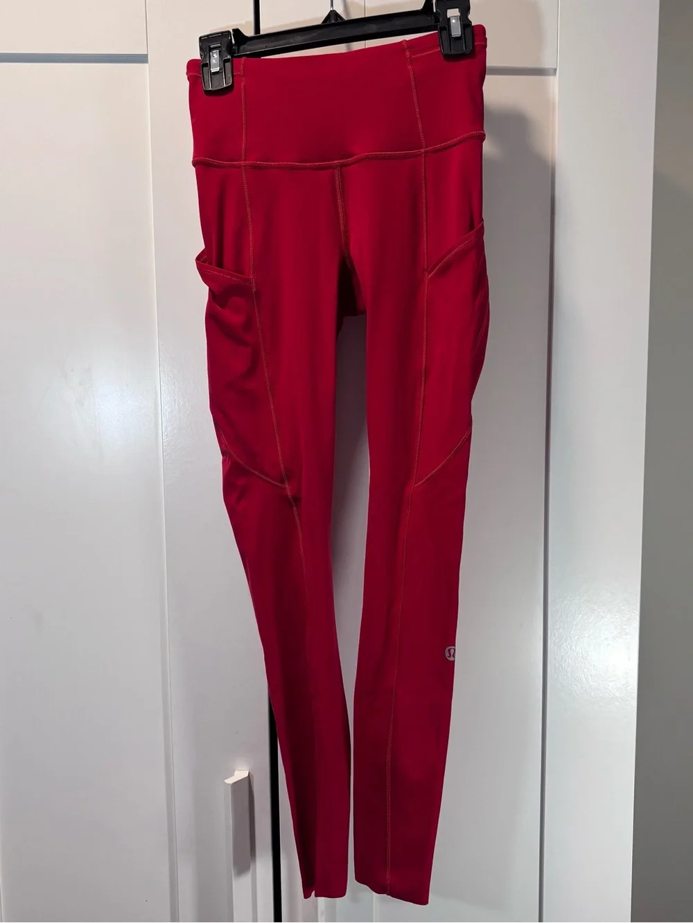 Lululemon Fast & Free 7/8 Tight II 25” inseam Dark Red Leggings Size 0 Nulux